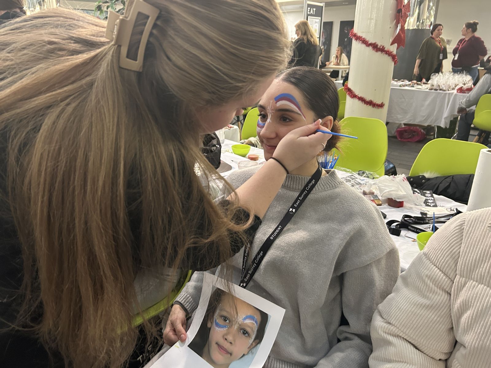 ESC Student getting face painted