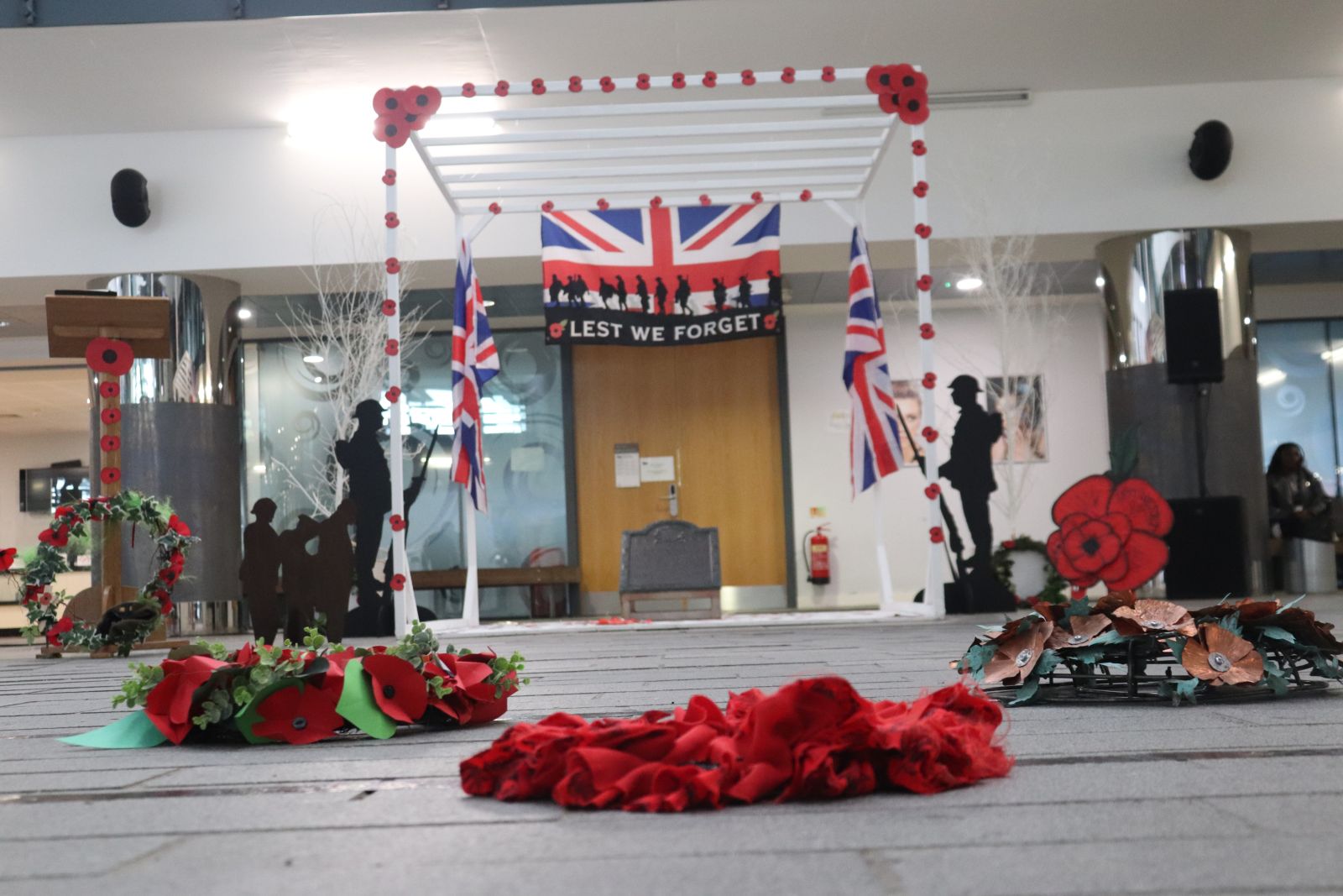 Remembrance Day Display at East Surrey College